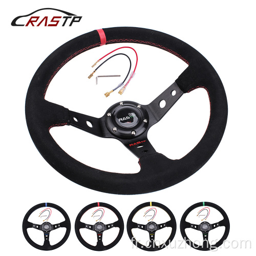 Volant RASTP 14&quot; en daim Racing Drift